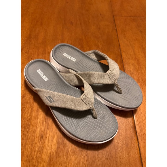 Skechers Shoes - Skechers On-the-Go 600 Goga Mat Grey Thong Flip Flop Sandals Womens 8 16154S